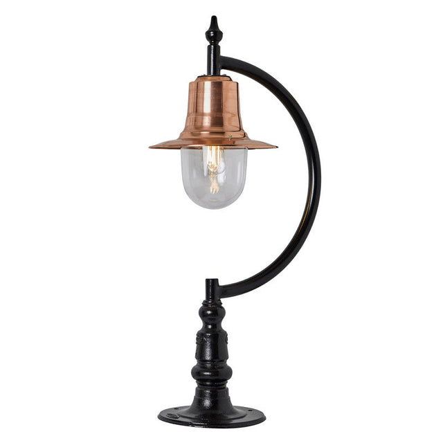 Vintage tear drop pier light in copper and cast iron