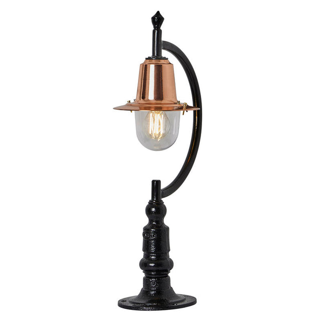 Vintage tear drop pier light in copper and cast iron