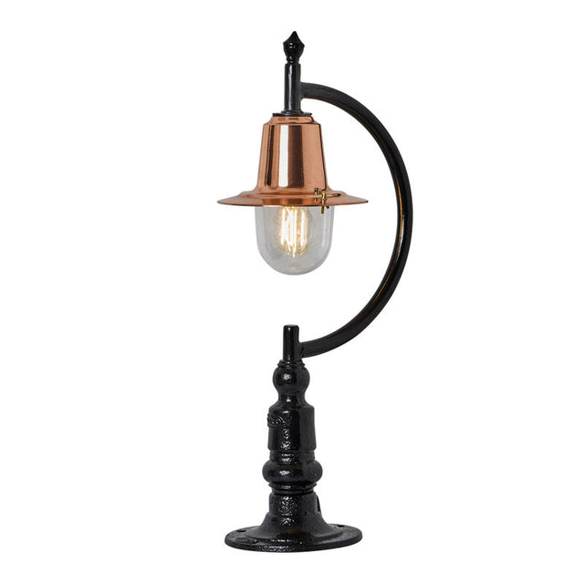 Vintage tear drop pier light in copper and cast iron