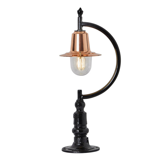 Vintage tear drop pier light in copper and cast iron