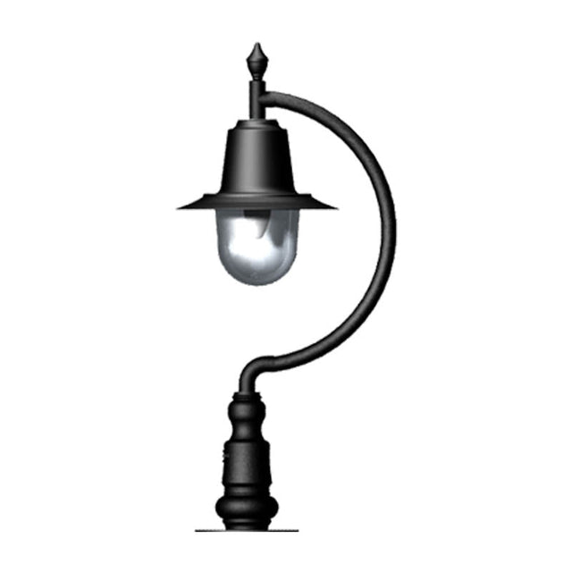 Vintage tear drop pier light in cast iron and steel