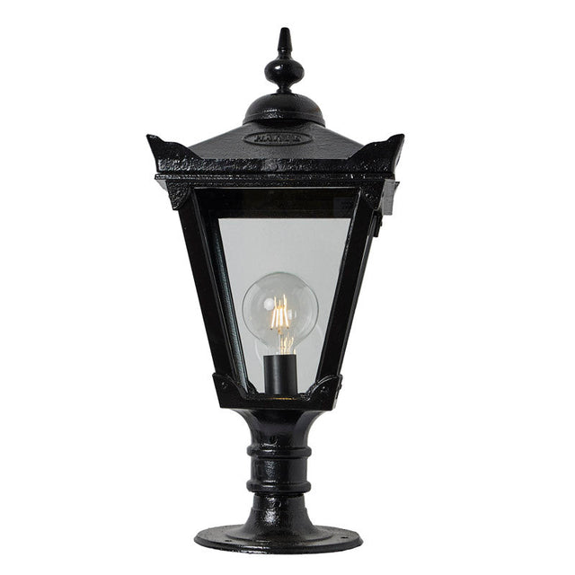 Victorian traditional cast iron pier light for flat pier caps