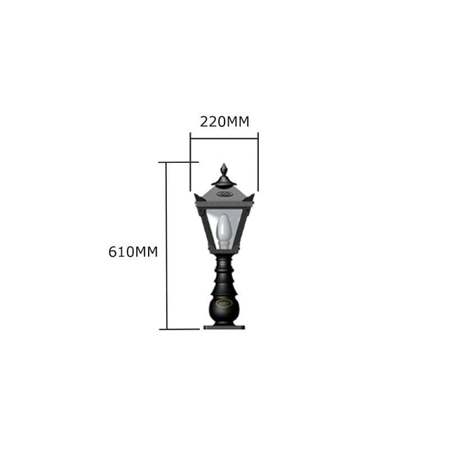 Victorian traditional cast iron pedestal light