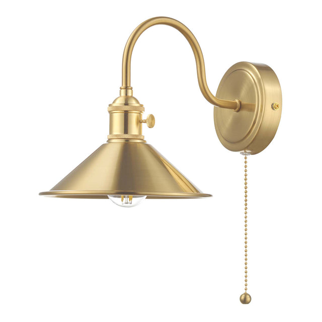 Hadano Wall Light Brass With Brass Shade