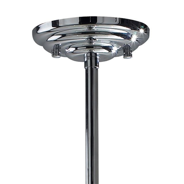 Hemisphere Pendant Polished Chrome and Clear Glass