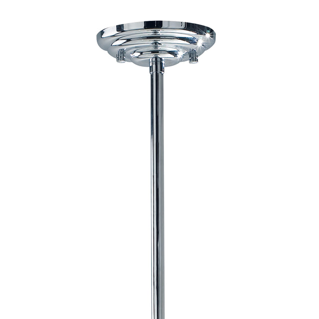 Hemisphere Pendant Polished Chrome and Clear Glass