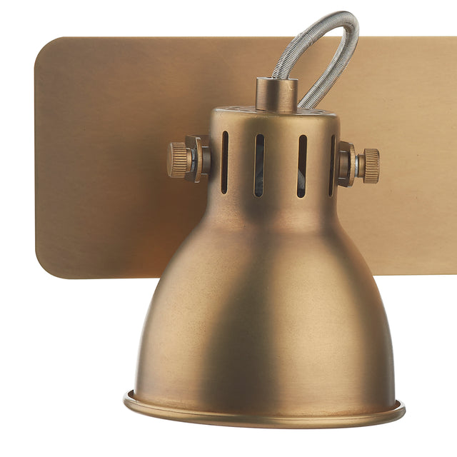 Idaho 2 Light Wall Spotlight Natural Brass