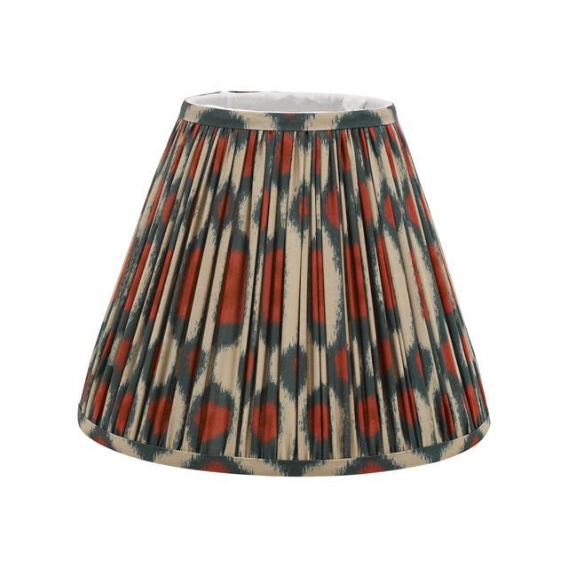 Ikat Red Cotton Tapered drum Shade 30cm