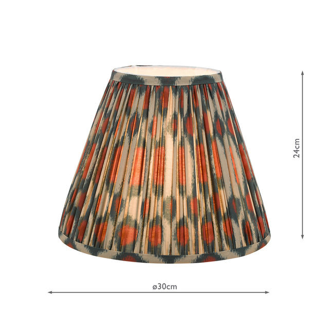 Ikat Red Cotton Tapered drum Shade 30cm