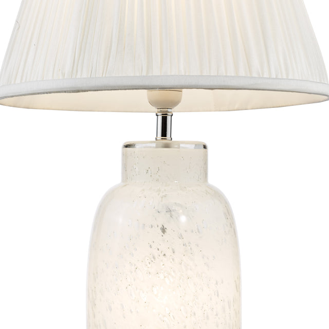 Ileana Table Lamp White Glass Base Only