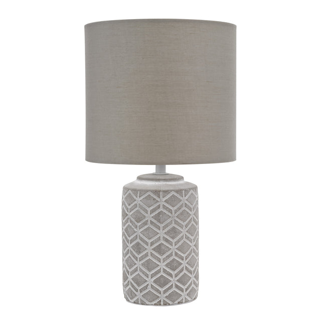 Ilona Ceramic Table Lamp Grey With Shade