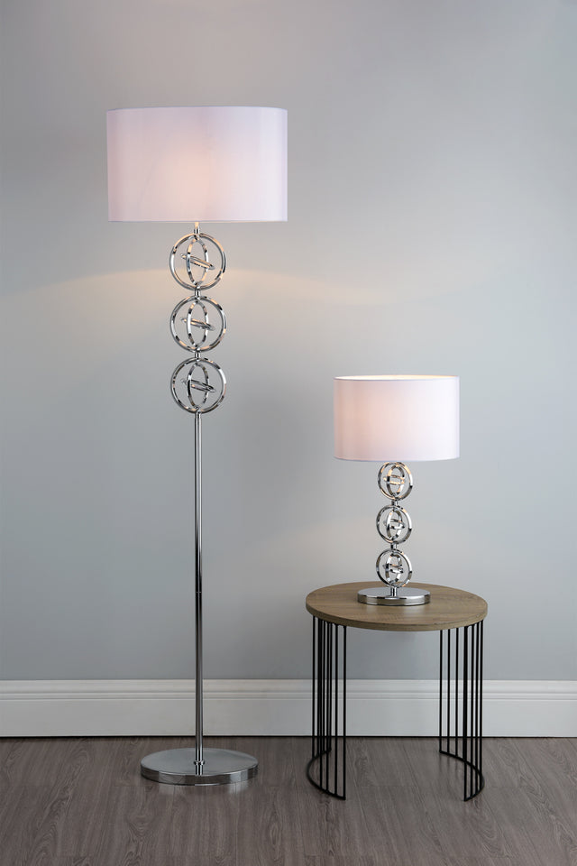 Innsbruck Floor Lamp Polished Chrome With Shade