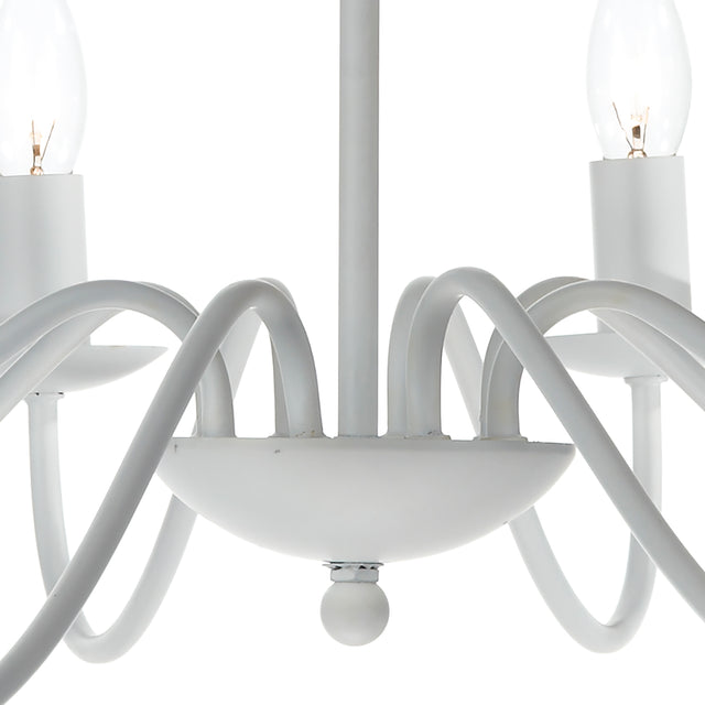 Irwin 8 Light Pendant Dual Mount White