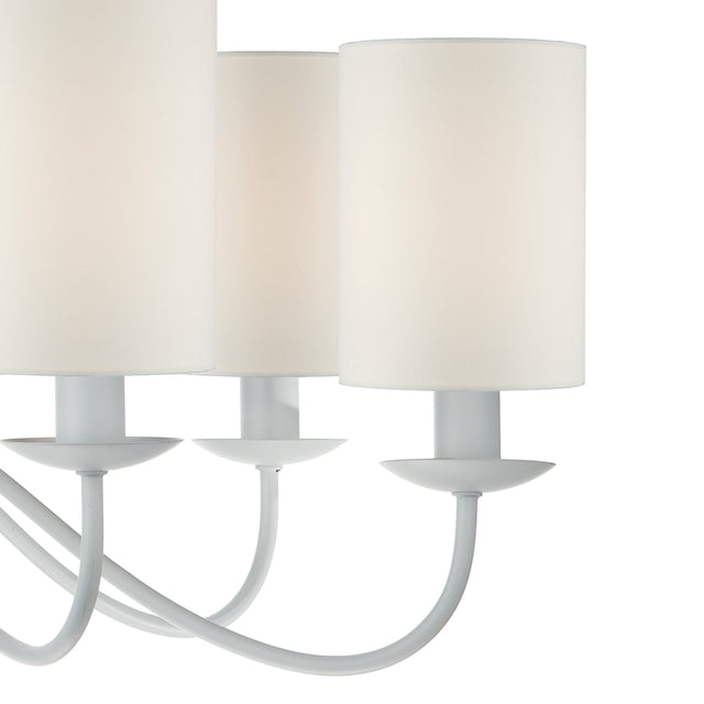 Irwin 8 Light Pendant Dual Mount White