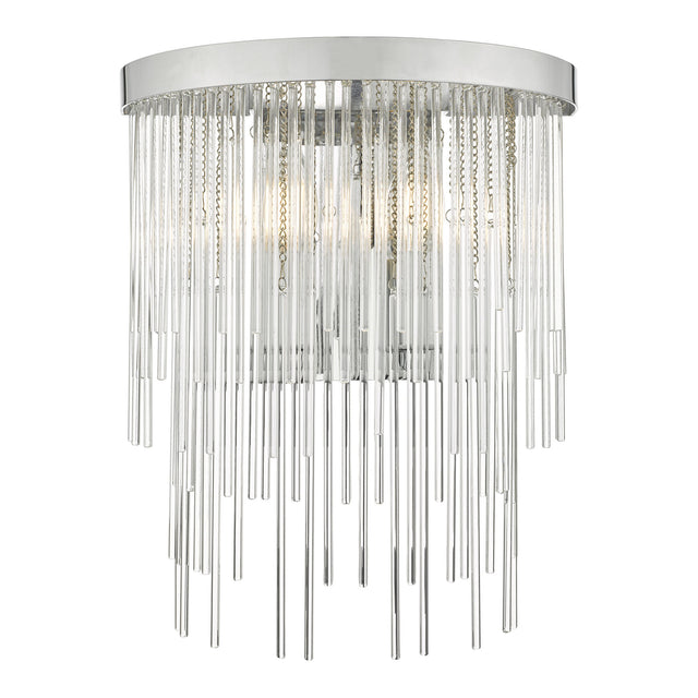 Isla 2 Light Wall Light Polished Chrome And Clear Glass