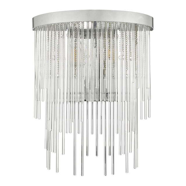 Isla 2 Light Wall Light Polished Chrome And Clear Glass