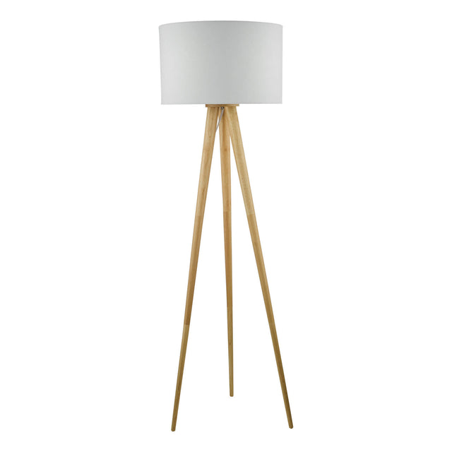 Ivor Floor Lamp Light Wood With Shade