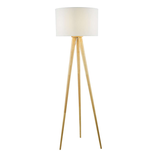 Ivor Floor Lamp Light Wood Base Only