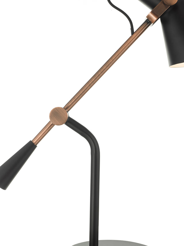 Jack Task Table Lamp Black Antique Copper