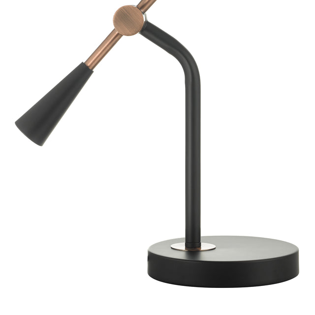 Jack Task Table Lamp Black Antique Copper