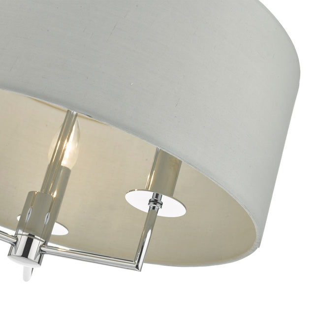 Jamelia 3 Light Pendant Polished Chrome & Grey