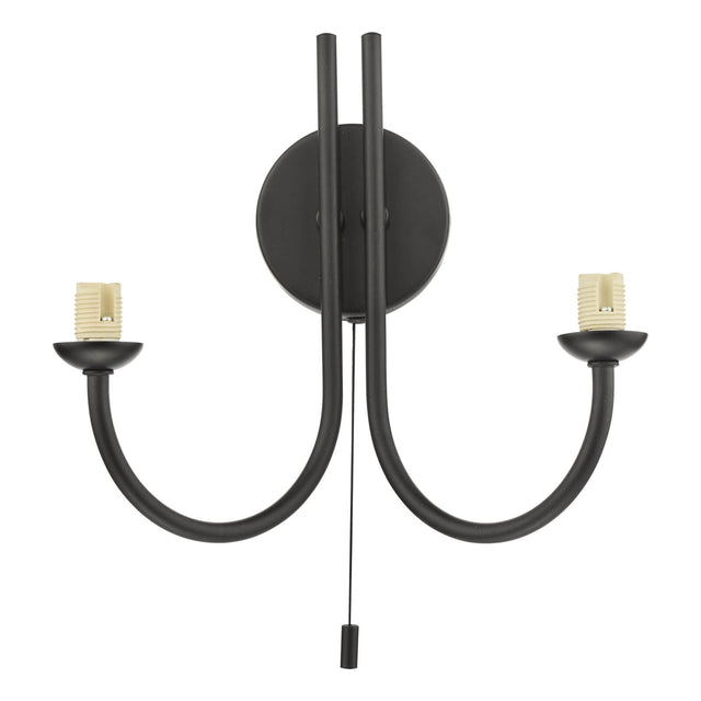 Jared 2 Light Wall Light Matt Black Bracket Only