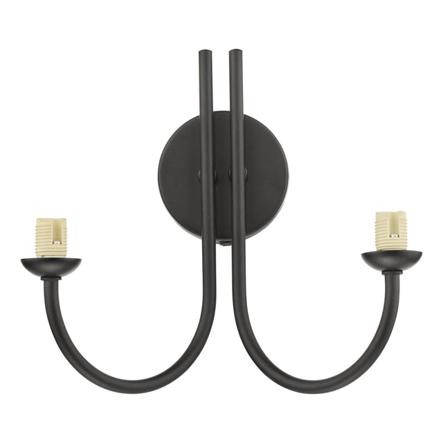 Jared 2 Light Wall Light Matt Black Bracket Only