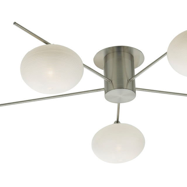 Jasper 5 Light Semi Flush Satin Nickel