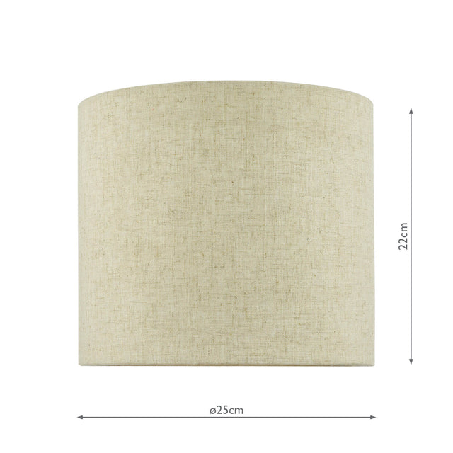 Jayden Natural Linen Drum Shade 25cm