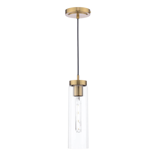 Jodelle Pendant Polished Bronze and Glass