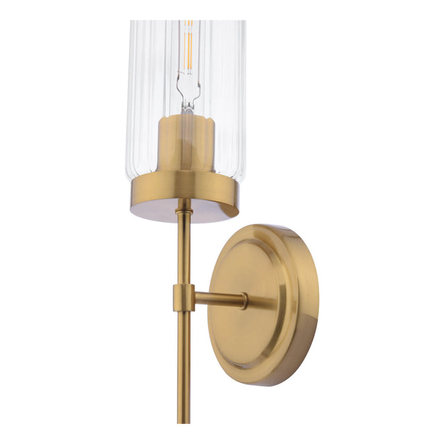 Jodelle Wall Light Polished Bronze and Glass