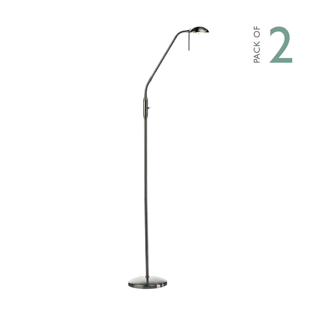 Journal Task Floor Light Satin Chrome