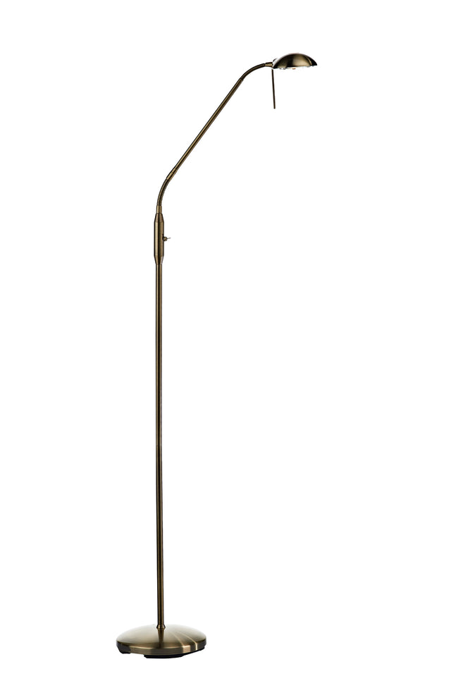 Journal Task Floor Lamp Antique Brass