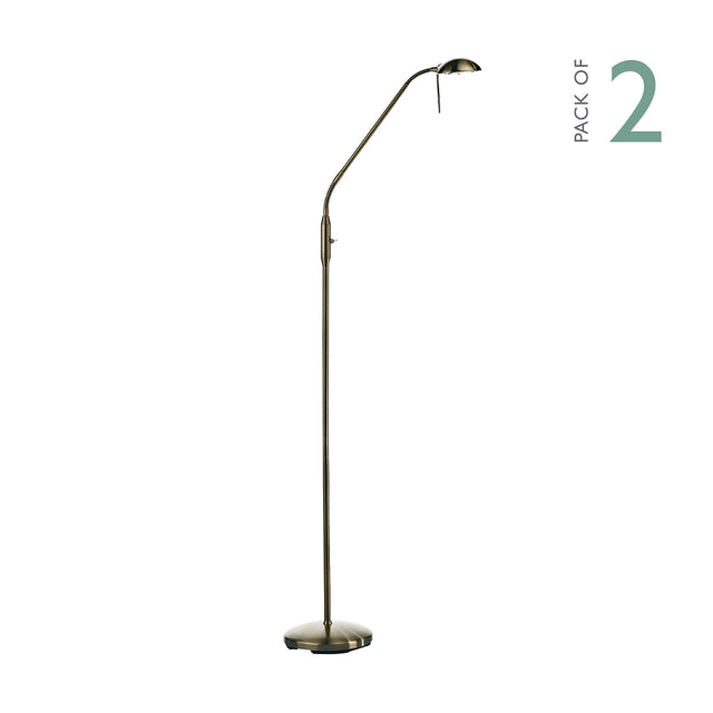 Journal Task Floor Lamp Antique Brass