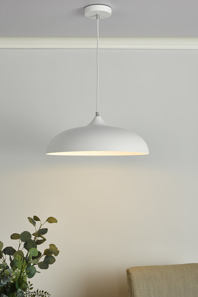 Kaelan 1 Light Single Pendant White