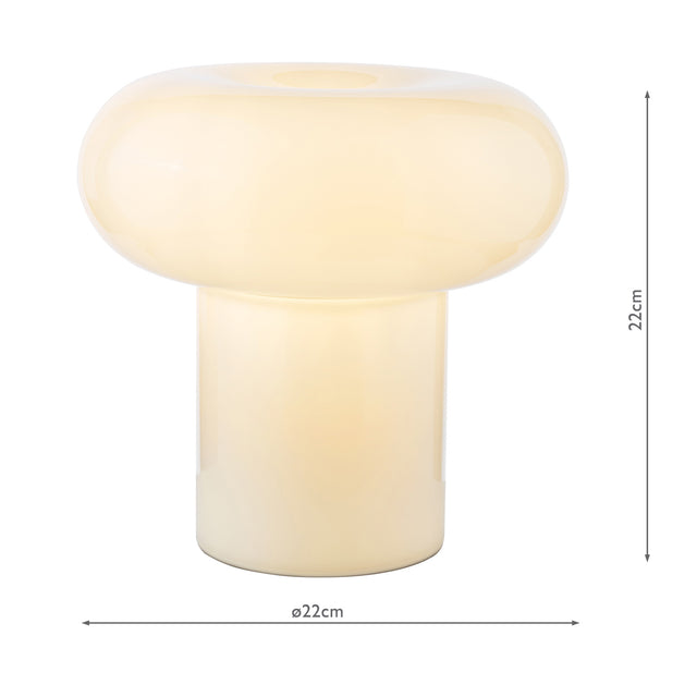 Kaja Table Lamp White Glass