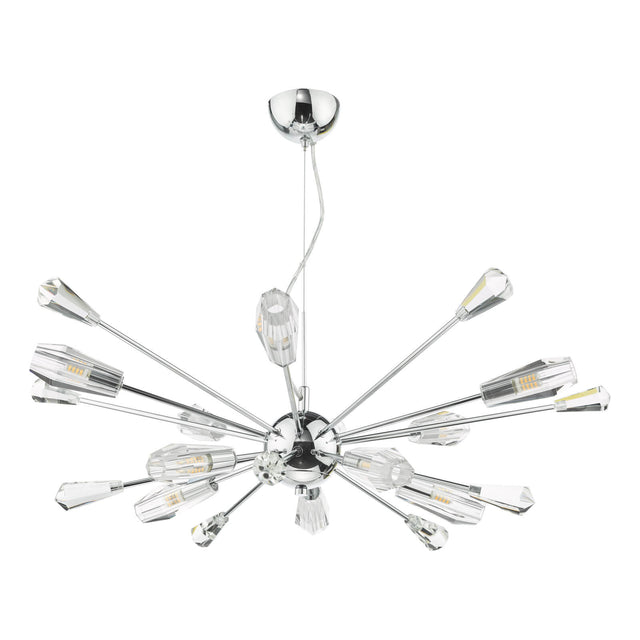 Kalyssa 10 Light Pendant Polished Chrome and Glass