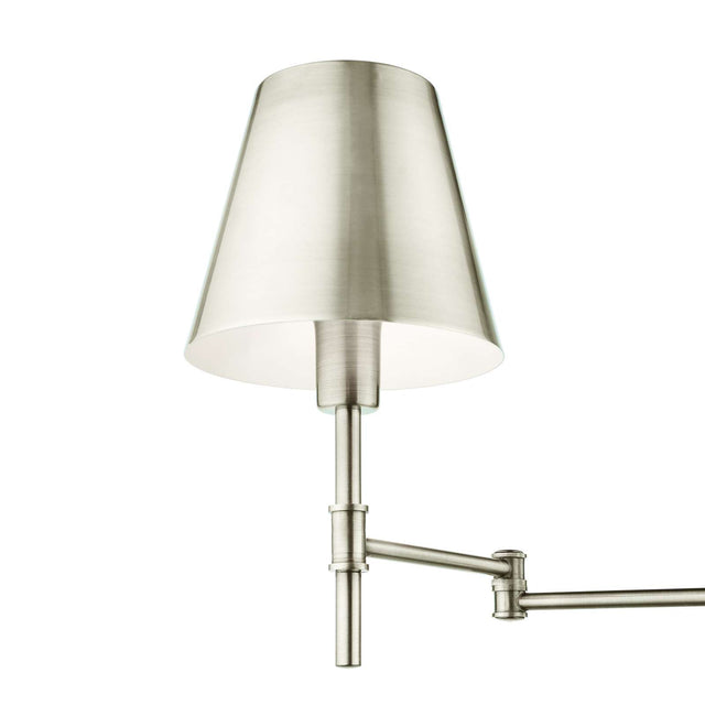 Kensington 1 Light Swing Arm Wall Light Polished Nickel