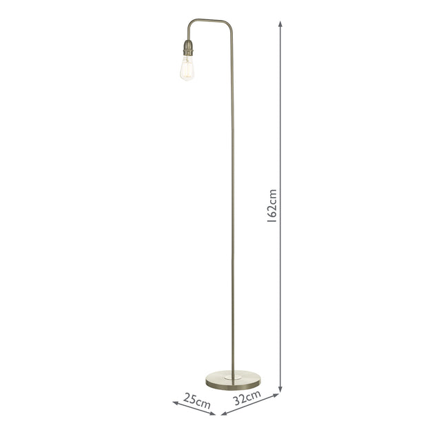 Kiefer Floor Lamp Satin Chrome