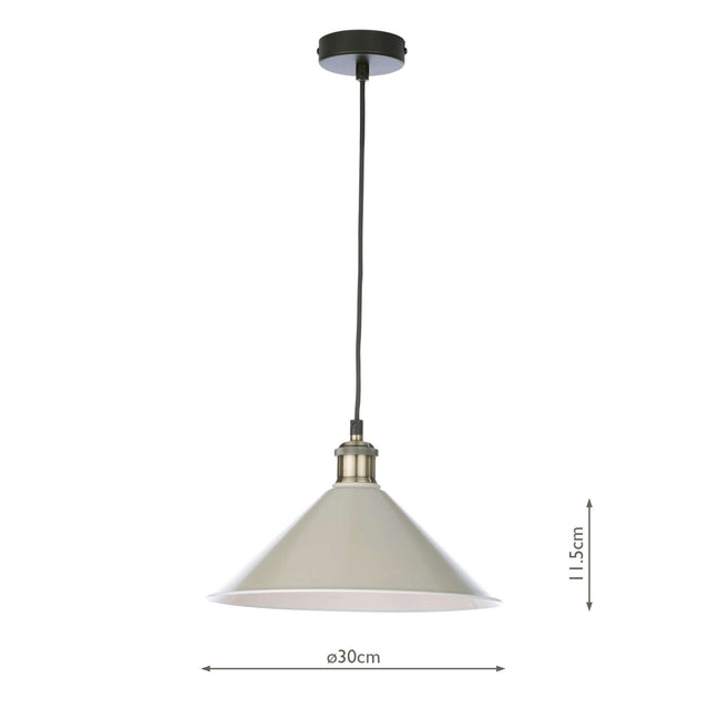 Kinsley Easy Fit Metal Shade Matt Taupe 30cm