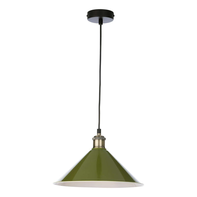 Kinsley Easy Fit Metal Shade Gloss Green 30cm