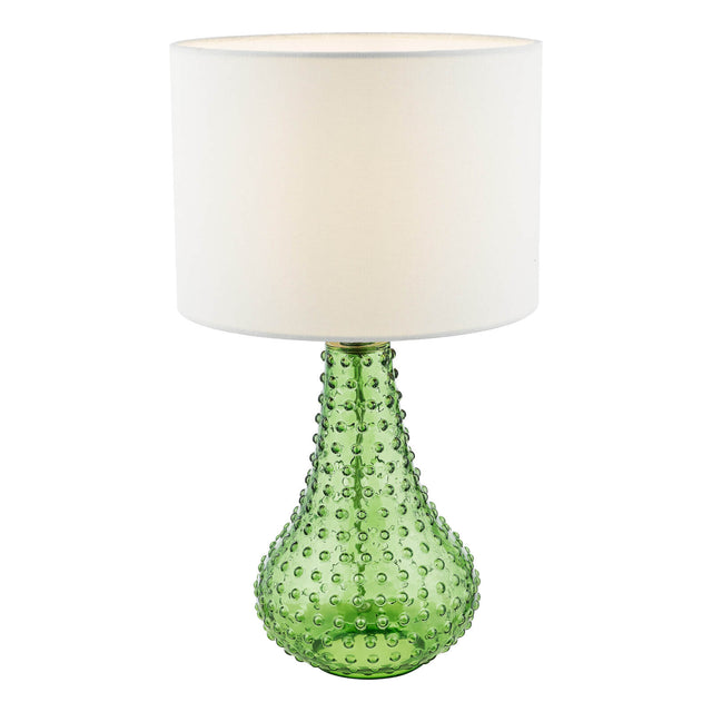 Kristina Table Lamp Green Glass With Shade