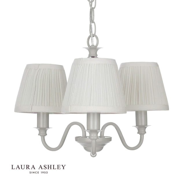 Laura Ashley Ellis 3lt Pendant Grey with Shades