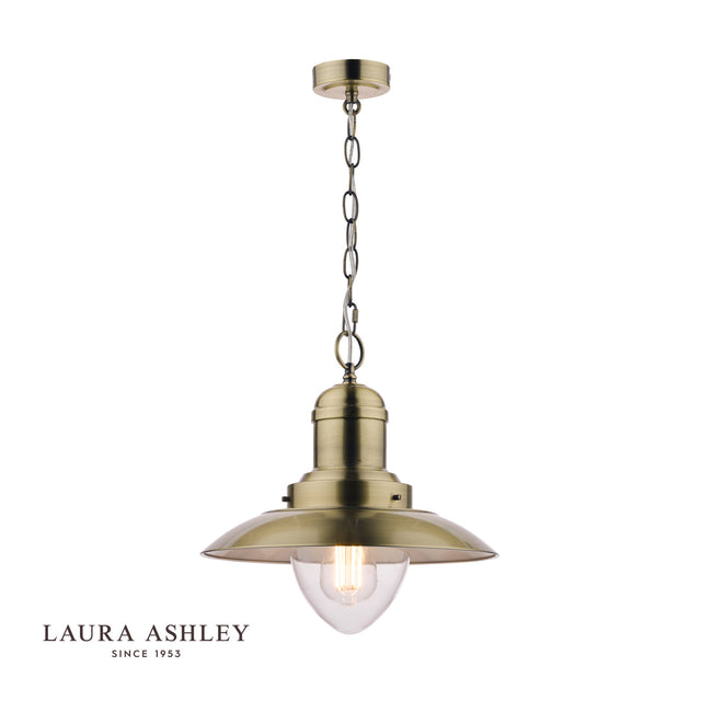 Laura Ashley Corbridge Pendant Antique Brass