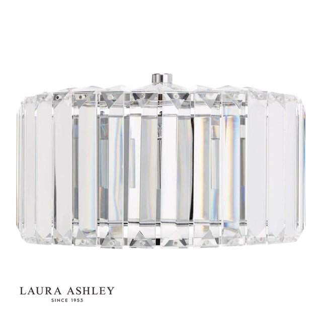 Laura Ashley Fernhurst Wall Light Polished Chrome Glass