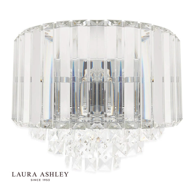 Laura Ashley Vienna Wall Light Polished Chrome Crystal