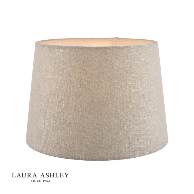 Laura Ashley Bacall Linen Empire Drum Shade Silver 20cm/8 inch