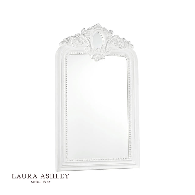 Laura Ashley Alana Rectangle Mirror Distressed Ivory 120 x 71cm