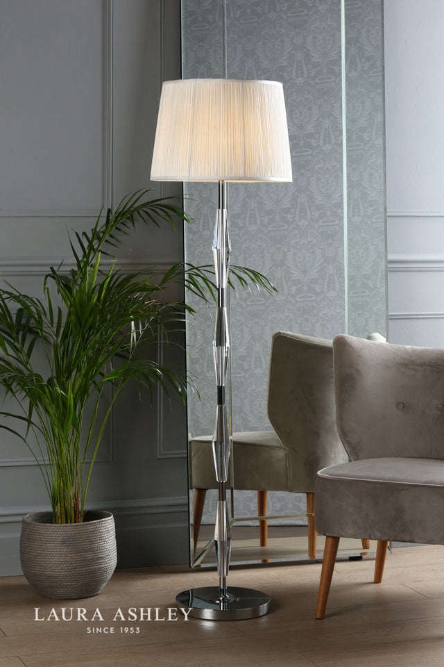 Laura Ashley Blake Floor Lamp Polished Chrome Crystal Base Only