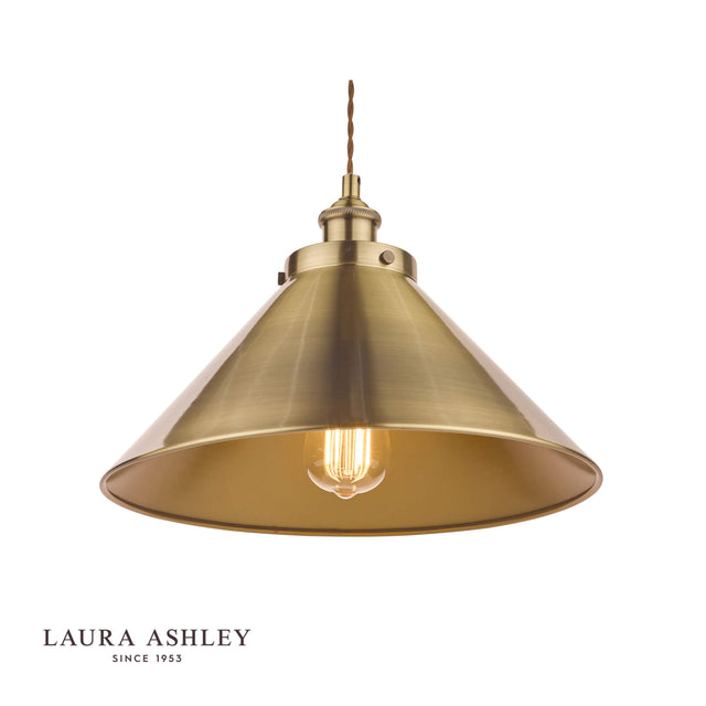 Laura Ashley Rufus Pendant Antique Brass